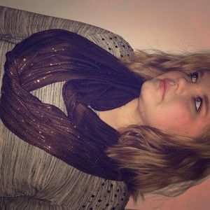 Brown and gold scarf